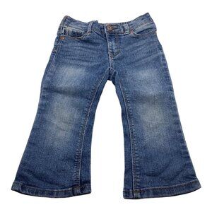 Jordache Baby Boot Denim Jeans Girls 24M Adjustable Waistband Cotton Blend Blue